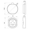 Daytona Motorcycle Brake Pads Red Pads (Semi-Metal Pads) Z1000MK2 (79) Z750Four [A4, A5, D1](76-78)