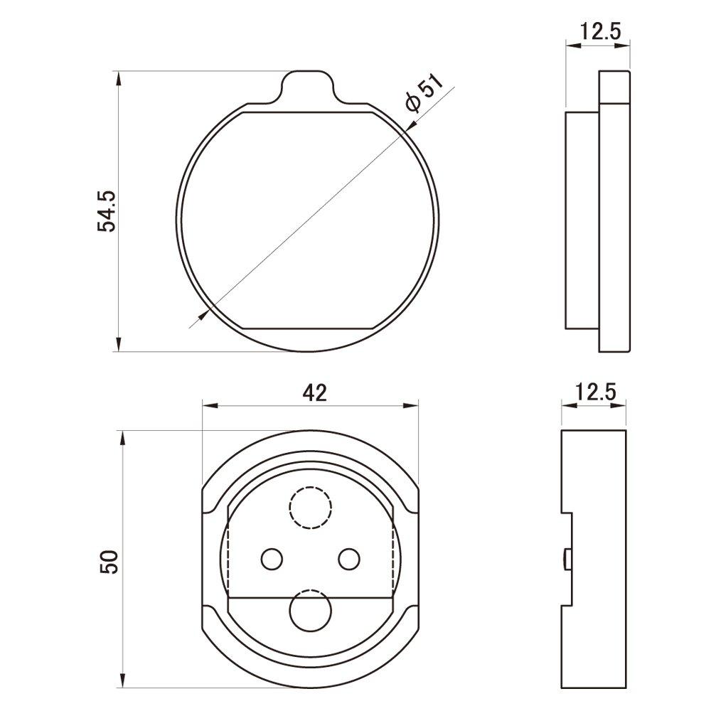 Daytona Motorcycle Brake Pads Red Pads (Semi-Metal Pads) Z1000MK2 (79) Z750Four [A4, A5, D1](76-78)