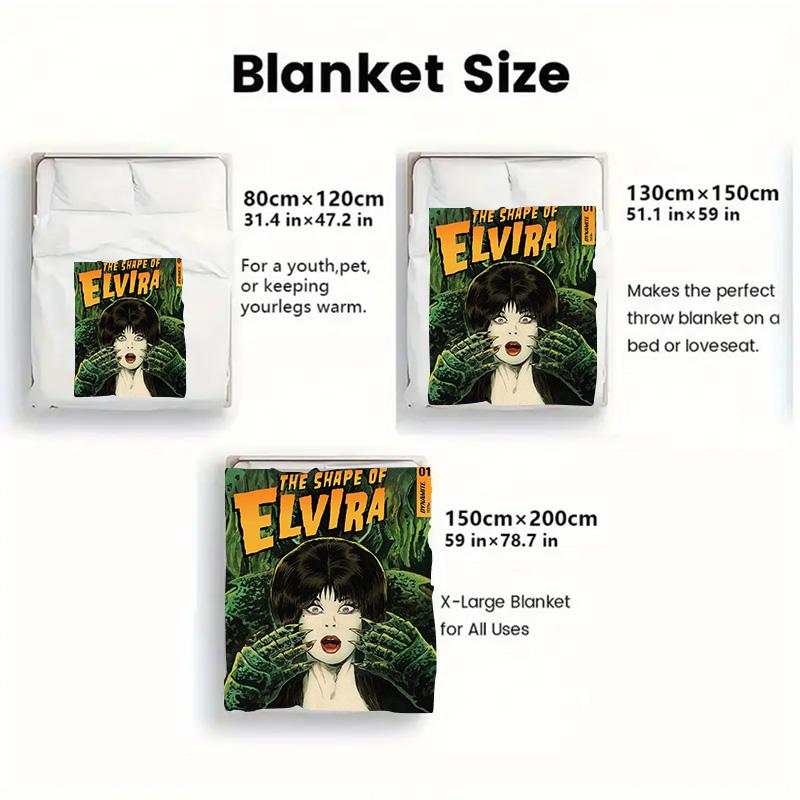 Elvira 2D Flat Pattern Flannel Blanket High quality All Seasons Warmth and Comfort Perfect for Christmas Gifts.SMT0917551