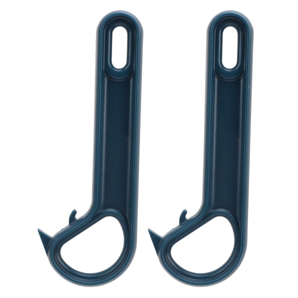 2pcs Easy Open Ring Pull Can Opener Tin Opener Manual Easy Opening for Elderly with Weak Hands Blue
