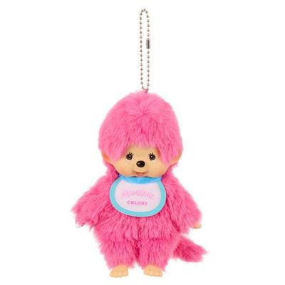 Monchhichi COLORS Berry X X Keychain, Pink, 226979, H13.5 W8.5 D5.5cm