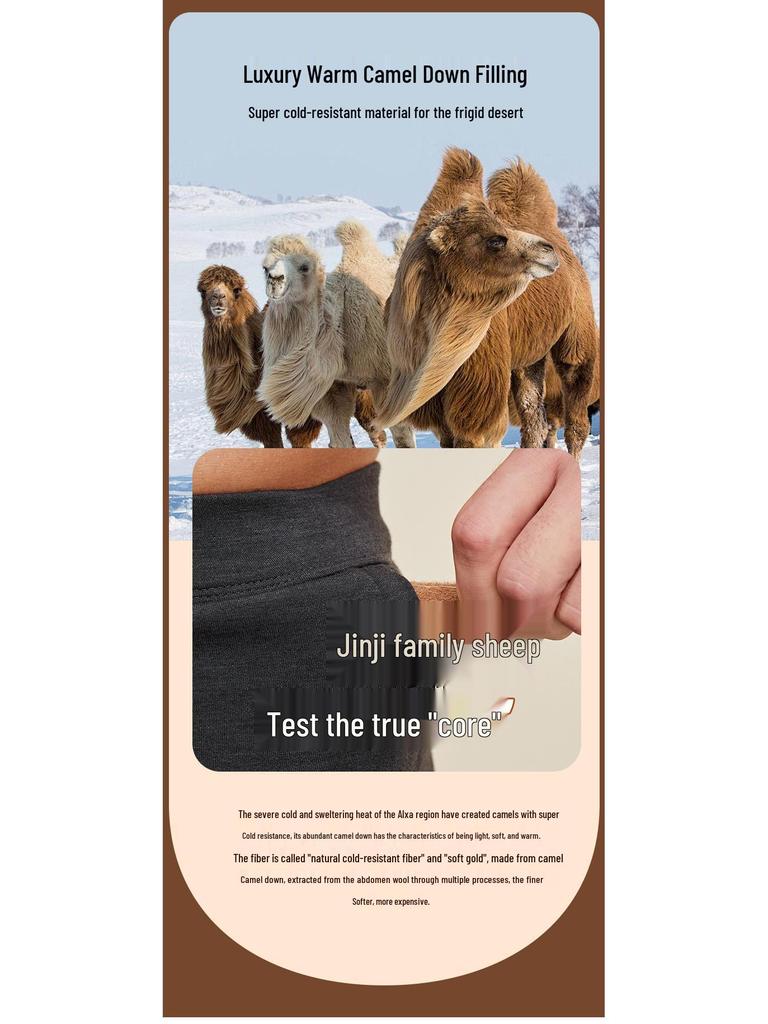 Męskie i Damskie Spodnie z Bardzo Grubej Wełny i Bawełny z Podszewką Polarową dla Zimowego Ciepła