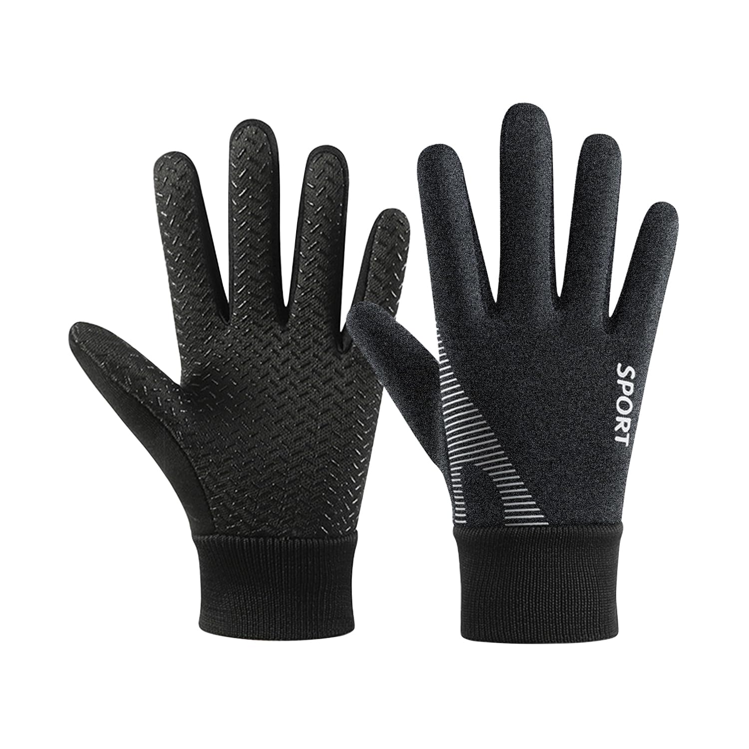 

Winter Gloves Soccer Boys and Cycling Mountain Sports Size Kids [Fleece-lined, Water-Repellent, Non-Slip, Abrasion-Resistant] Gloves, Junior, серый