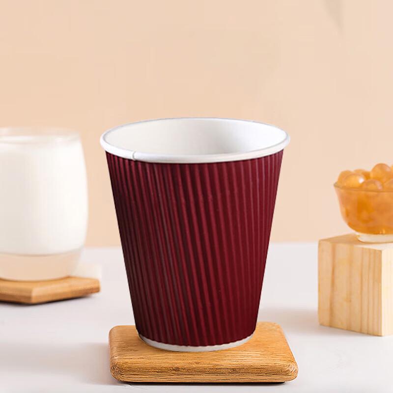 Disposable Corrugated Coffee Paper Cups with Lids