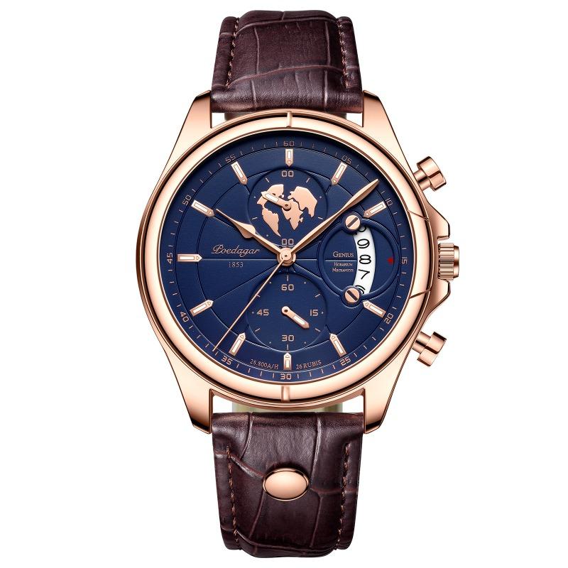 Top Brand Waterproof Multifunctional Luminous Men's Watch Fashion Business Calendar Watch