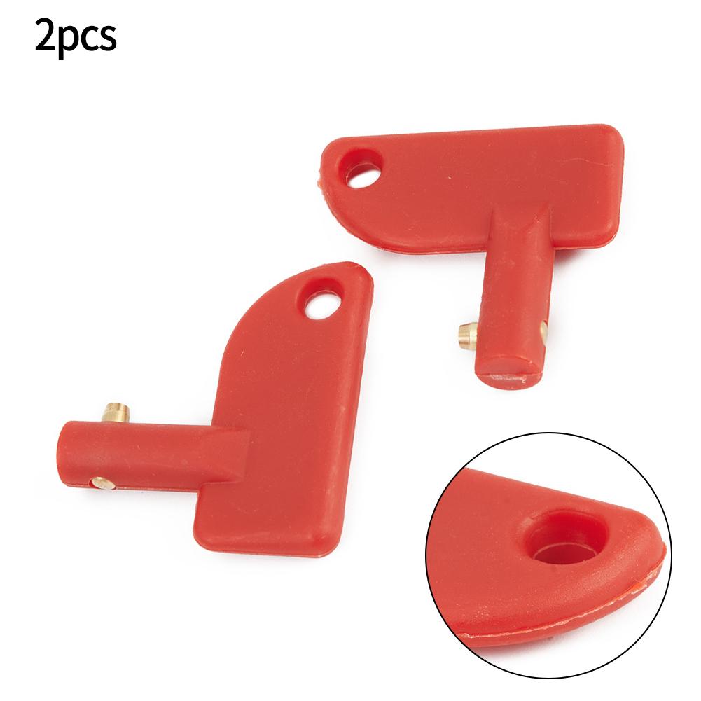 2pcs Spare Key For Battery Isolator Switch Power Kill Cut Off Switch Car Van Boats Yacht Battery Power-off Switch Spare Key