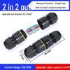 IP68 Waterproof Outdoor Mini Terminal Wire Connector, 2-in 2-out, Rainproof, Buried Cold Press Electrical
