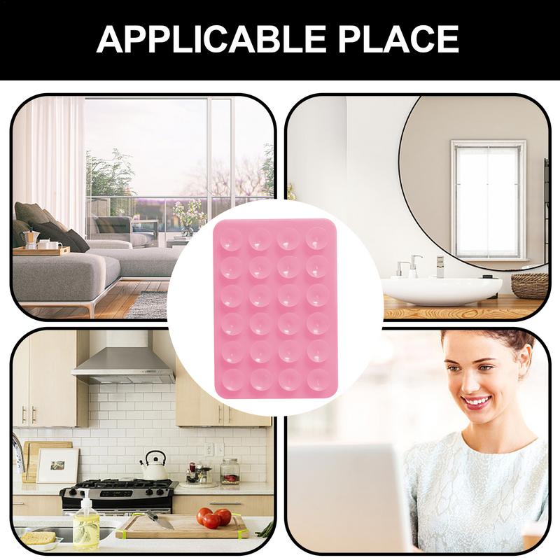 Silikonowa przyssawka do telefonu Mata Wielofunkcyjna przyssawka Stojak ścienny Kwadratowy antypoślizgowy Jednostronny uchwyt na tylną obudowę Naklejka