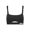 Padded Sporty Top With Letter Print Breathable Casual Sports Bra Women Tops Black 935297-01
