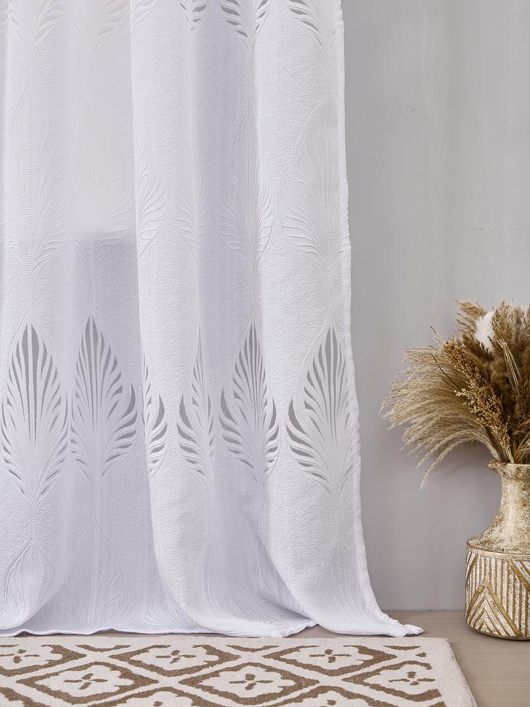 White GREY Embroidered European Style Thickened High-end Curtains for Bedroom Transparent Tulle for Living Room,Grommet Top,