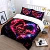 Dreamy And Dazzling Cosmic Heart Theme Print Soft Comfortable Duvet Cover Bedding Set Included 1*Duvet Cover 2*Pillowcases