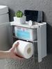 Bathroom Paper Towel Box Toilet Paper Drawer Roll Tube Toilet Paper Holder Wall Mounted Hole-free Waterproof Shelf Bathroom
