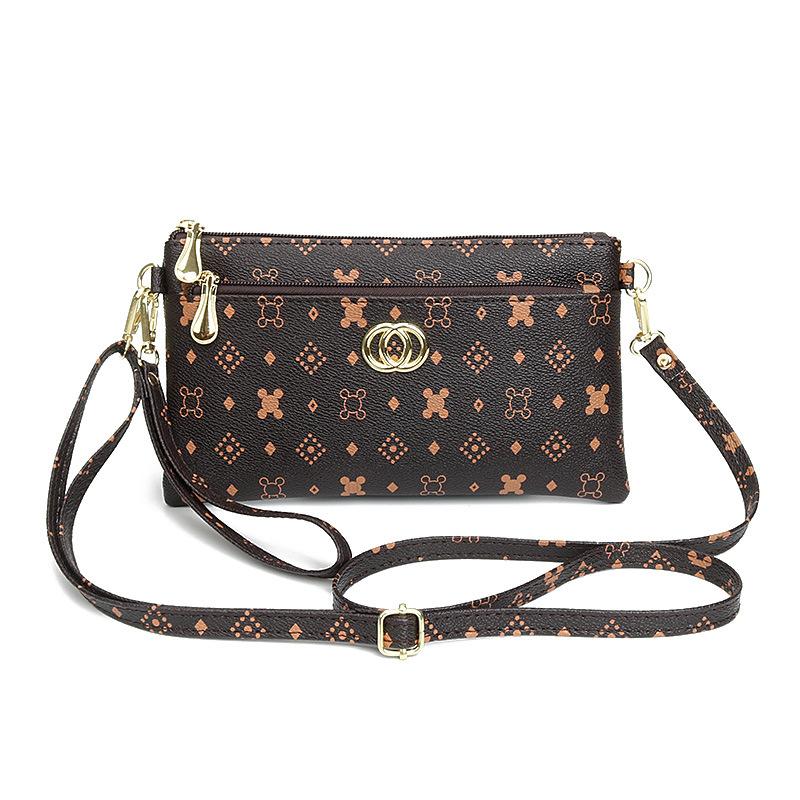 New Small Square Bag Fashion Middle Aged Mom Shoulder Bags Solid Mobile Phone Bag Leisure Versatile Women Portable Crossbody Bag