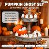 Plastic Pumpkin Ghost Figurines Cute Halloween Desktop Decor Halloween Pumpkin Bucket  for Parties