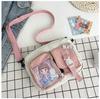 Anime-themed Two-tone Buckle-adorned Square Satchel Suitable for Graduate Girls' Outdoor Activities As A Crossbody Bag