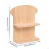 Wooden Tabletop Display Shelf Wood Grain TwoTier Stand Smoothly Finish Figurine