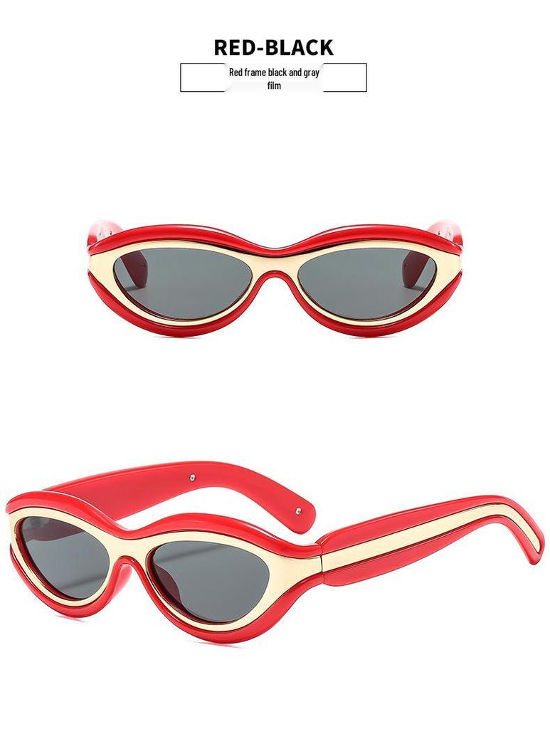 2024 High-End Tortoiseshell Cat-Eye Sunglasses for Women - Small Frame with UV Protection and Gradient Lenses