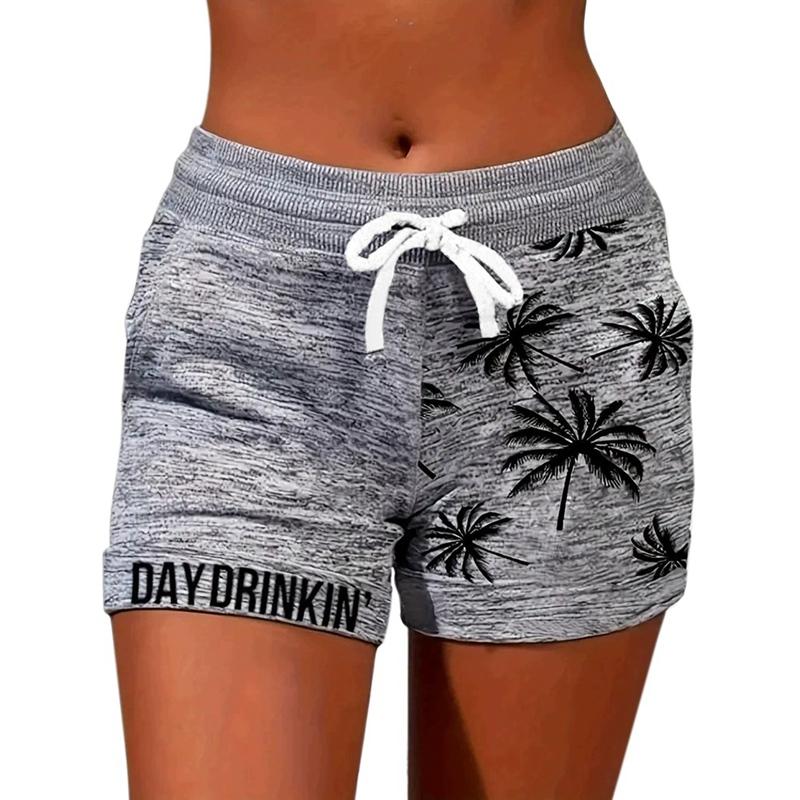 

Women Loose Casual Beach Shorts Drawstring Fitness Shorts 3XL