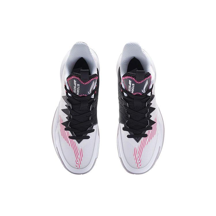 Li-Ning Storm Low Basketball Shoes Men Sneakers White Pink ABFS013-1