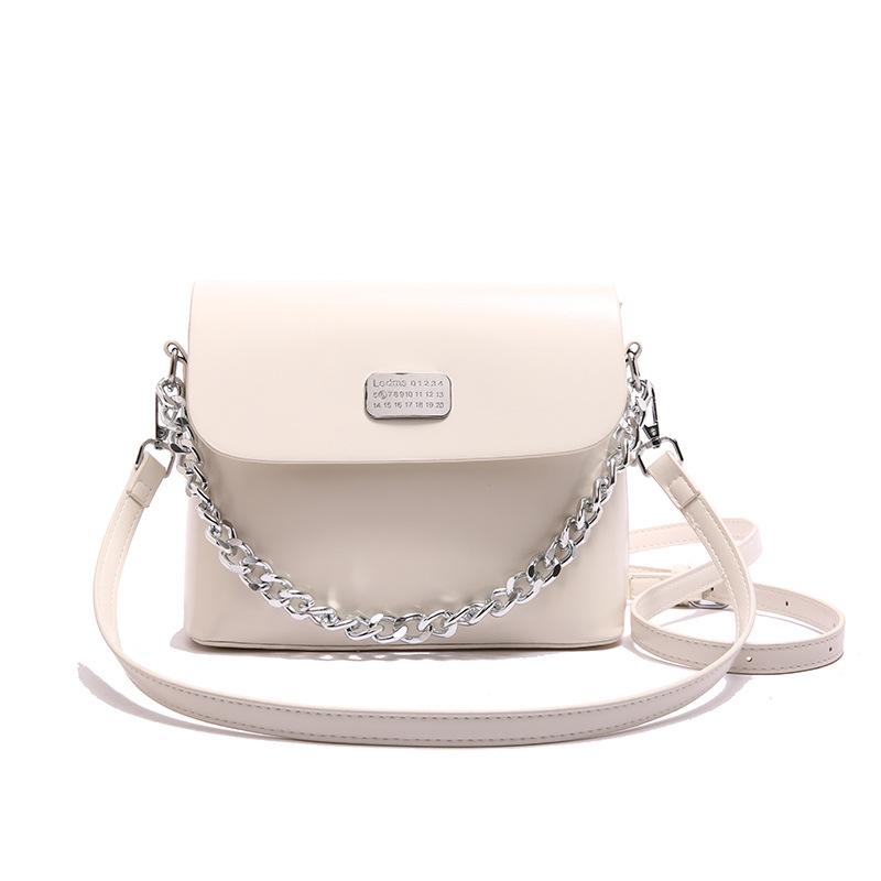 Texture trend chain Small square bag Women's bag New fashion versatile casual commuter shoulder bag Crossbody bag