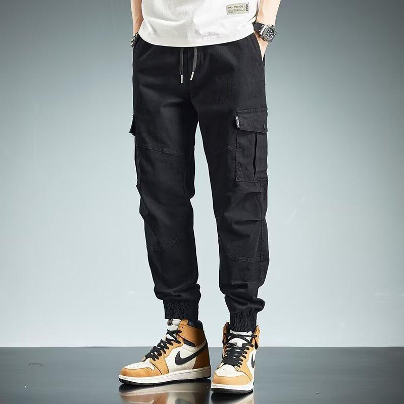 Overalls Men's Autumn New Korean Version of Trendy Brand Loose Large Size Casual Pants Fashion Ruffian Handsome Multi-pocket Leggings