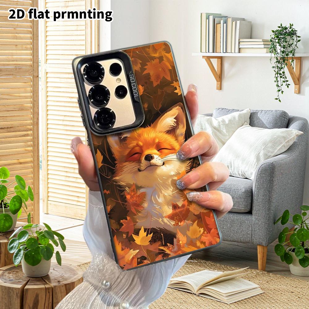 Phone Case: 2D Flat Samsung Galaxy A34 A35 M05 M06 S20 S22 S21 FE Plus 5G Protective Case, Couple Style, Sleeping Fox, Christmas and Halloween Gifts