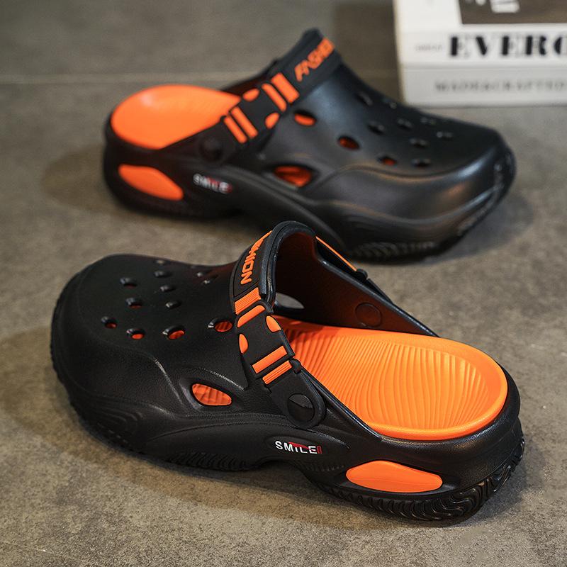 

Туфли Hole мужские модные летние повседневные тапочки спортивные для вождения подростковые пляжные сандалии 2025 новые 44