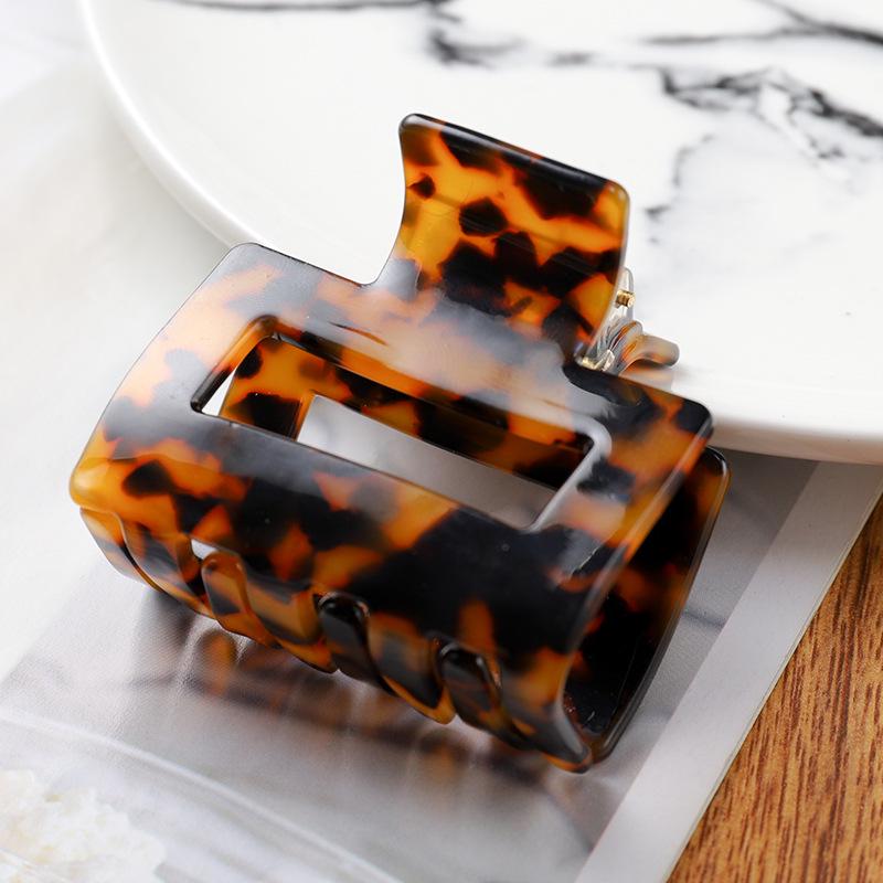 

Korean-Style Temperament Square Acetate Hair Clip for Women - Large Ponytail Accessory Hair Clip