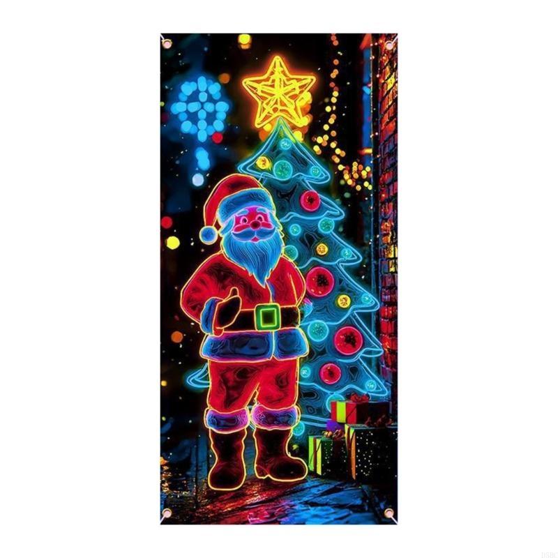 

Fluorescent Holiday Door Hanging Efficient Decoration Safe Materials For Indoor Use
