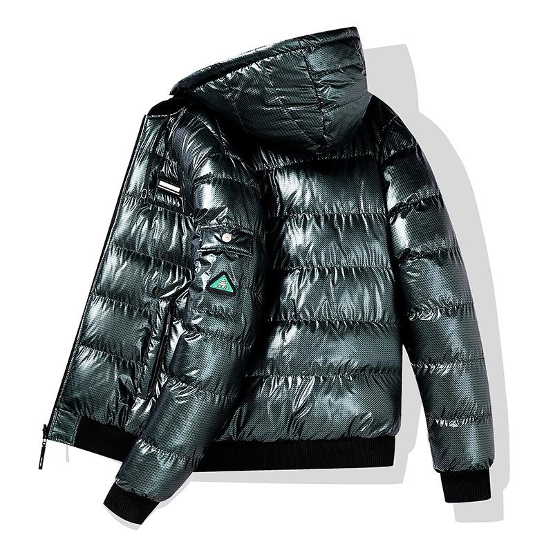 

Мужская американская утолщенная теплая свободная хлопковая куртка с капюшоном и съемным капюшоном, двусторонняя L