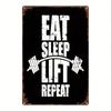 Metal Vintage Weightlifting Sign 20x30cm Gym Decor