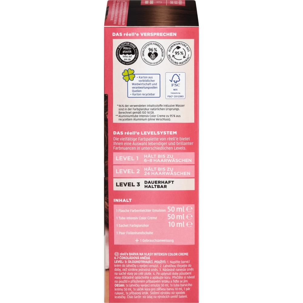 DM DM Real reele Intensive Color Cream 6.7 Schokoladenbraun 1ea