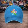Pc Unisex Colorful Floral Graffiti Vintage Washed Baseball Cap  Unisexs Trendy Hat  Versatile Duckbill Cap  Fun Print  Unique