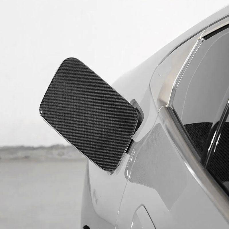 

Car 2pcs For BMW 5 Series i5 G60 2024 2025 Accessories Interior Soft Carbon Fiber Car Fuel Tank Cover Trim
