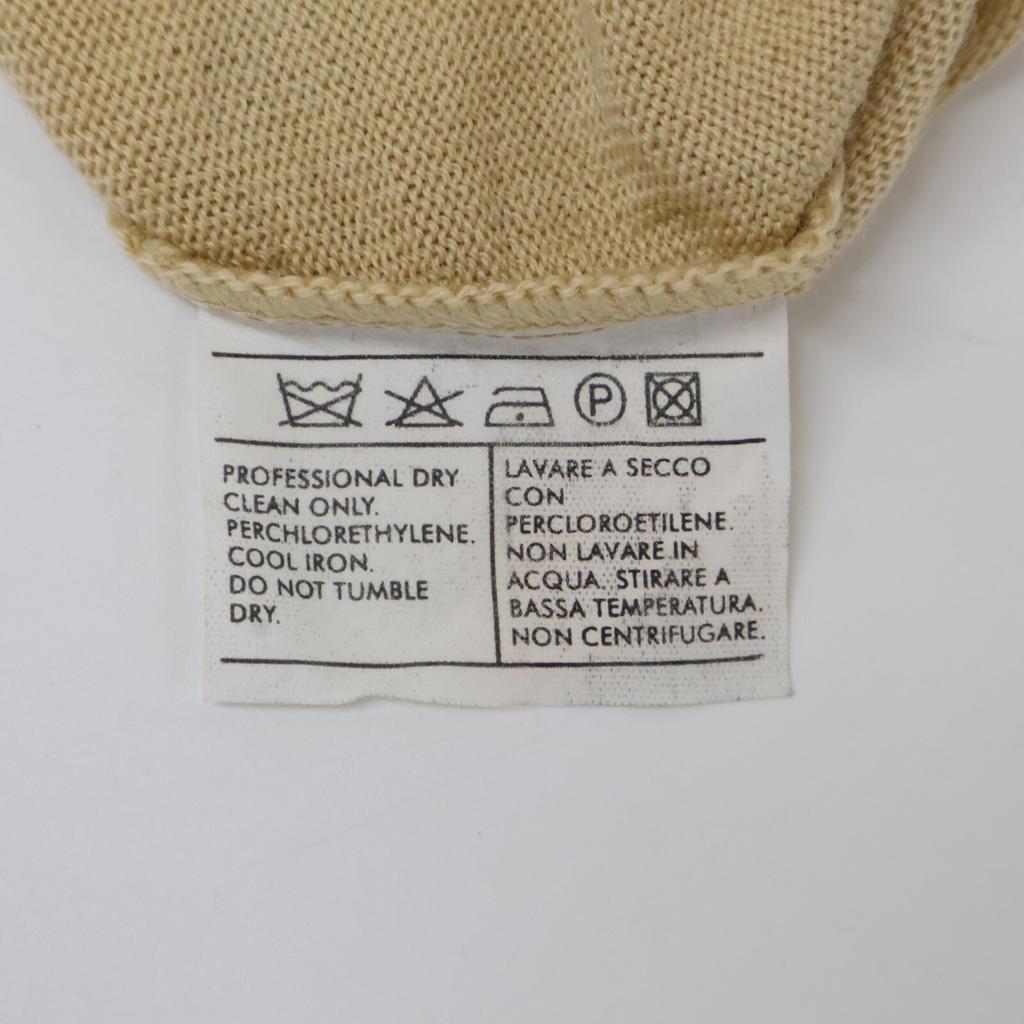 Salvatore Ferragamo Beige Wool Gancini Cool Neck Knit Tops M beigeUsed