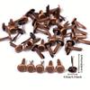 200pcs Antique Bronze Mini Brads - Durable Iron Square Fasteners with Flat Round Head for Scrapbooking, DIY Crafts, Card Making & Paper Projects