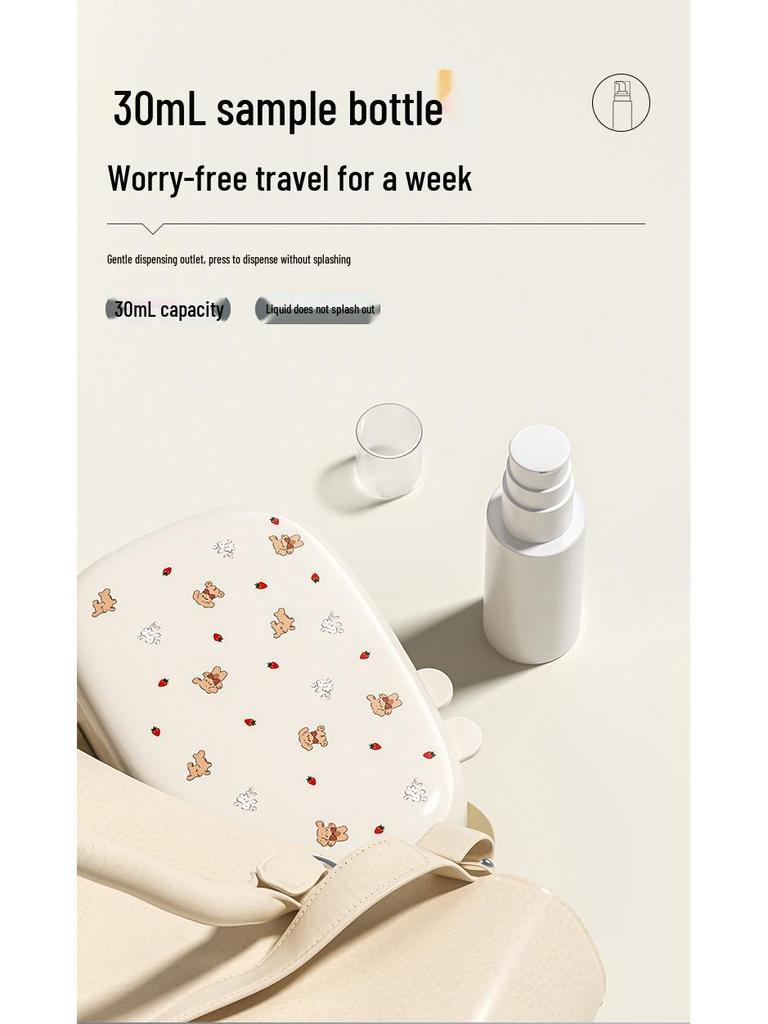 Portable Baby Bottle Brush Set with Storage Box and Drainer for Travel