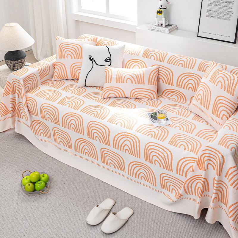 Summer Sofa Covers Towel Green Blanket for Living Room Anti Scratch Couch Cover Cooling Chair Slipcover One Piece