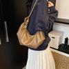 Underarm Bag PU Leather Solid Color Crescent Bag for Women Adjustable Strap Handbag Zipper Hobo Bag for Work Travel AVE
