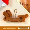 Cute Dachshund Puppy Pendant: Plush Toy Keychain, Backpack Charm, Brooch & Headdress Accessory