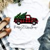 Women Lady Deer Animal Cartoon Print Printing Merry Christmas Womens Clothes Shirt T Tee For Tshirt