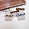 Elegant Acetate Bow Hairpin with Comb for Stylish Bangs and Flyaway Control