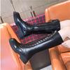 Women  Boots Autumn 2024 Female High Platform Gothic Shoes Black Leather Boots Lace Up Women Knee High Boots