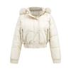 2025 Women's Winter Short Cotton Coat High Waist Slim Fit Warm Fur Collar Padded Outerwear Casual Thickened Jacket
