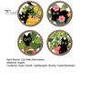 Cat Lover Gifts 4Pcs Boho Black Wall Art, Farmhouse Floral Hanging Wood Sign, Botanical Nature Inspired Art Kitten Decor, Leaves Wooden Sign