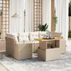 VidaXL Garden Lounge Set with Cushions 7 Pcs, Patio Sofas, Patio Furniture Set, Outdoor Furniture, Beige 3272535