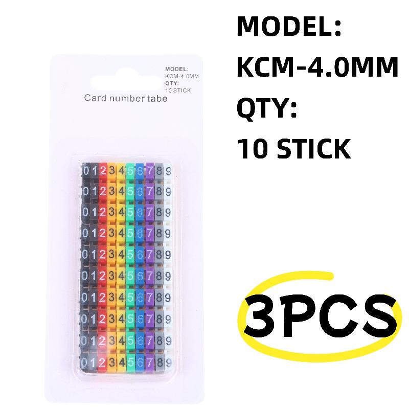 1/3 Sets Plastic Colourful C-Type Marker Number Tag Label Cable Markers For 2-3mm Wire Conspicuous And Easy To Identify