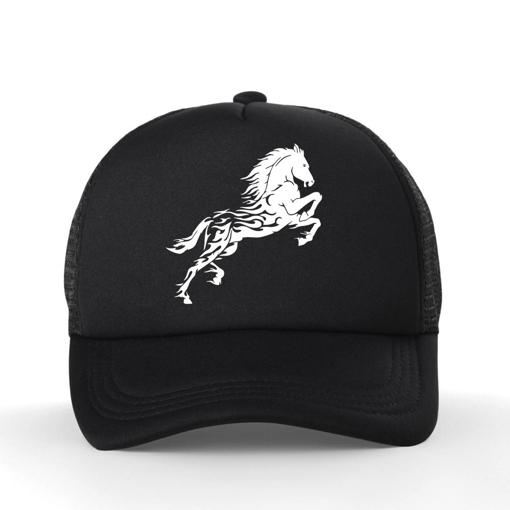 Handsome Horse Unisex Baseball Net Cap Spring Summer Outdoor Adjustable Breathable Sunscreen Hat