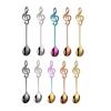 Kitchen Musical Note Spoons Creative Coffee Milk Spoon Ice Cream Stirring Dessert Sugar Spoon Tableware Tool Accessories