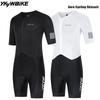 Tuta da Ciclismo Aero da Uomo Manica Corta Tuta da Triathlon Corsa Bici da Strada Speedsuit Traspirante Asciugatura Rapida Ropa Ciclismo MTB